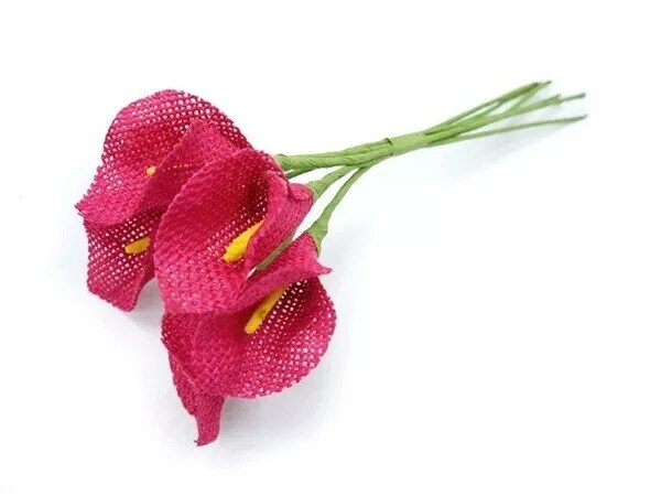 36 MINI Calla Lilies Burlap Wedding Flowers DECORATIONS Bouquet