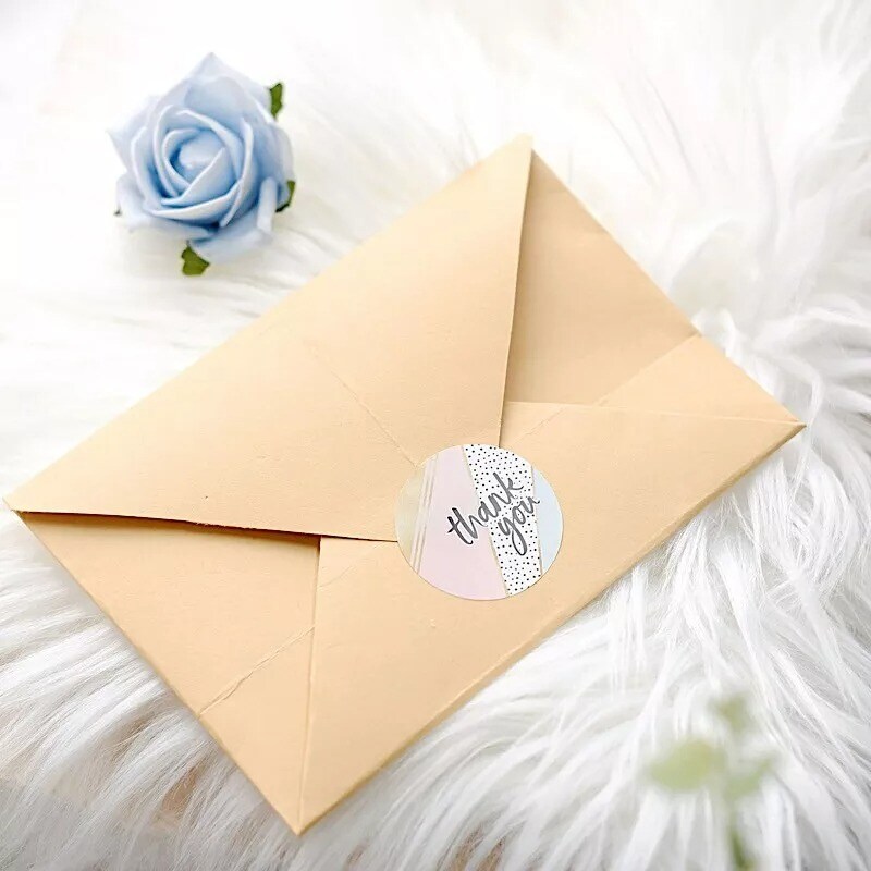 500 Assorted 1.5" Round Self Adhesive Thank You STICKERS DIY Labels Crafts