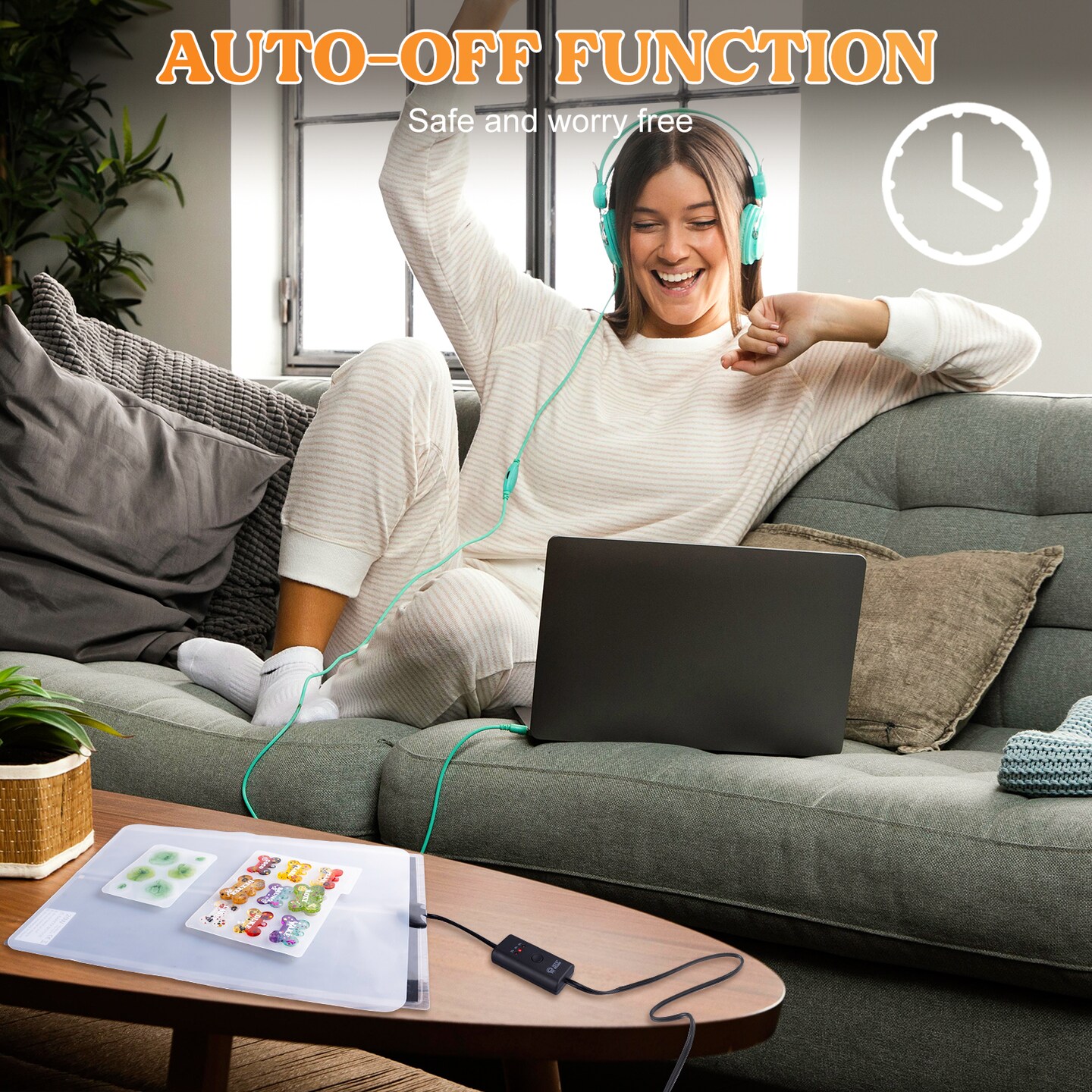 LET'S RESIN Upgrade Resin Heating Mat, Faster Curing Auto-Off Lightweight Heating Mat with Timer & Elastic Silicone Mat, Undeformed Quick Resin Dryer Mat, Resin Supplies for Resin Molds, Epoxy Resin