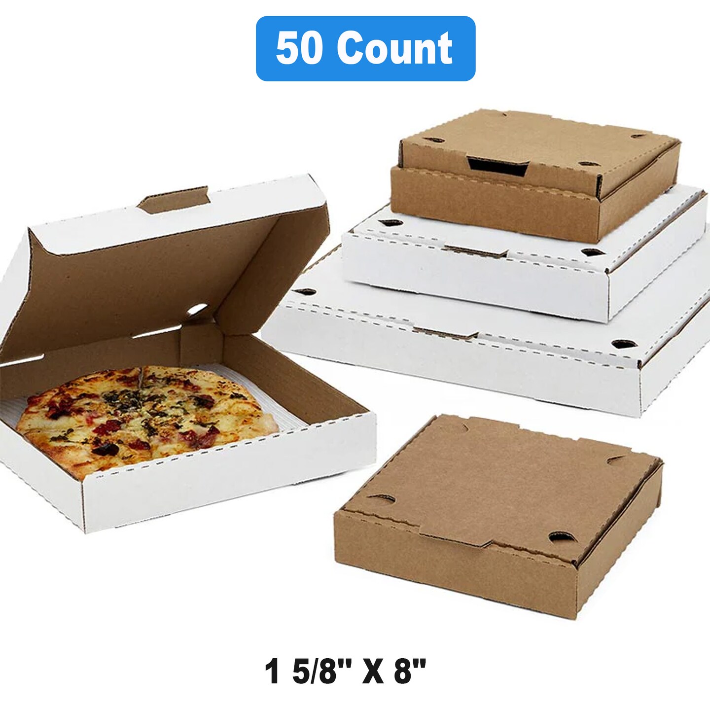Reliable White Pizza Boxes 18&#x22; x 18&#x22; x 1.625&#x22;