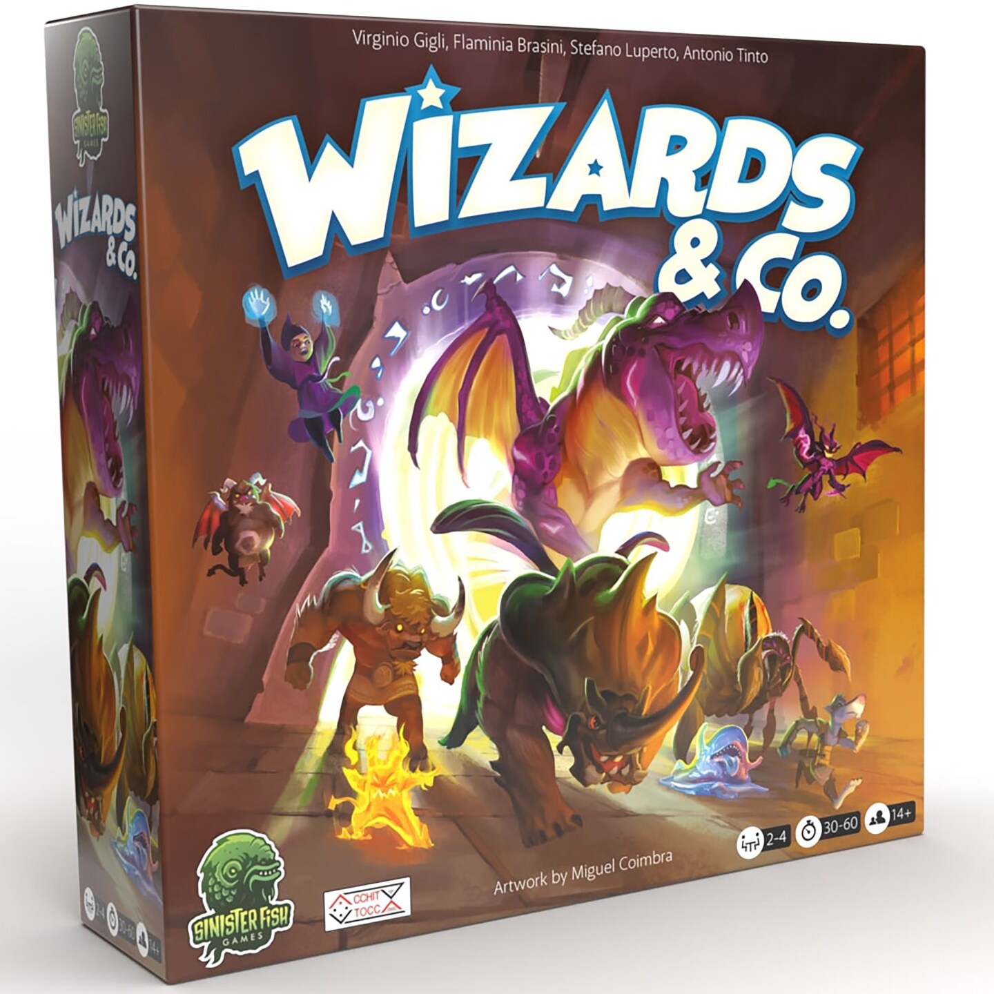 Sinister Fish Games: Wizards &#x26; Co. - Dungeon Raiding Strategy Board Game For Greedy Wizards, Fantasy, Item &#x26; Treasure Collecting, Age 14+, 2-4 Players