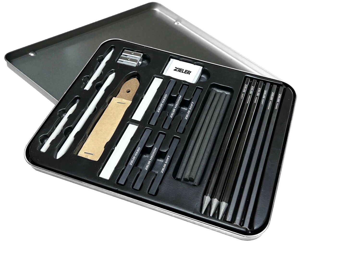 Zieler&#xAE; 24 Piece Artists Charcoal Drawing Set