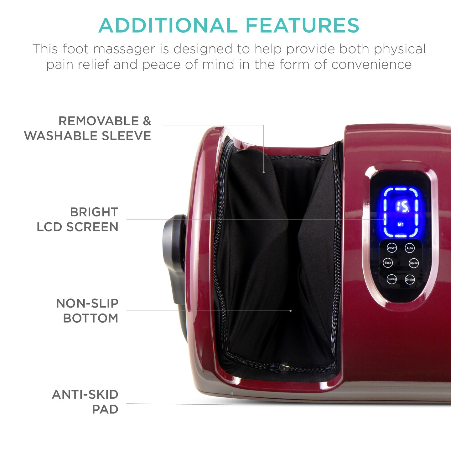 Best Choice Products Foot Massager Machine, Therapeutic Reflexology Massager w/ High-Intensity Rollers