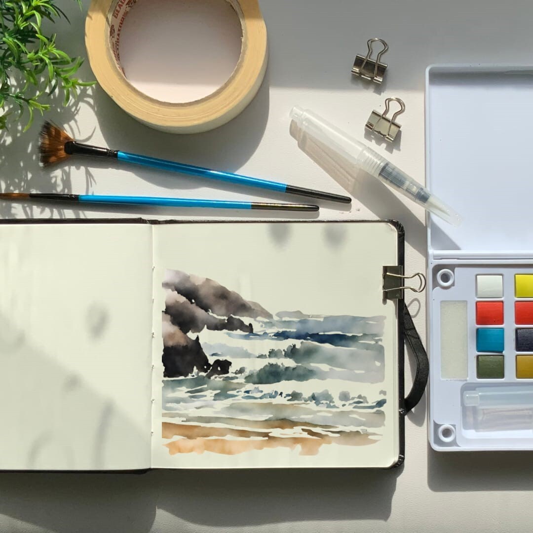 Zieler&#xAE; Classic Hardcover Art Sketchbook for Pencil, Ink, Charcoal and Pastel Sketching (5.5 in x 5.5 in)