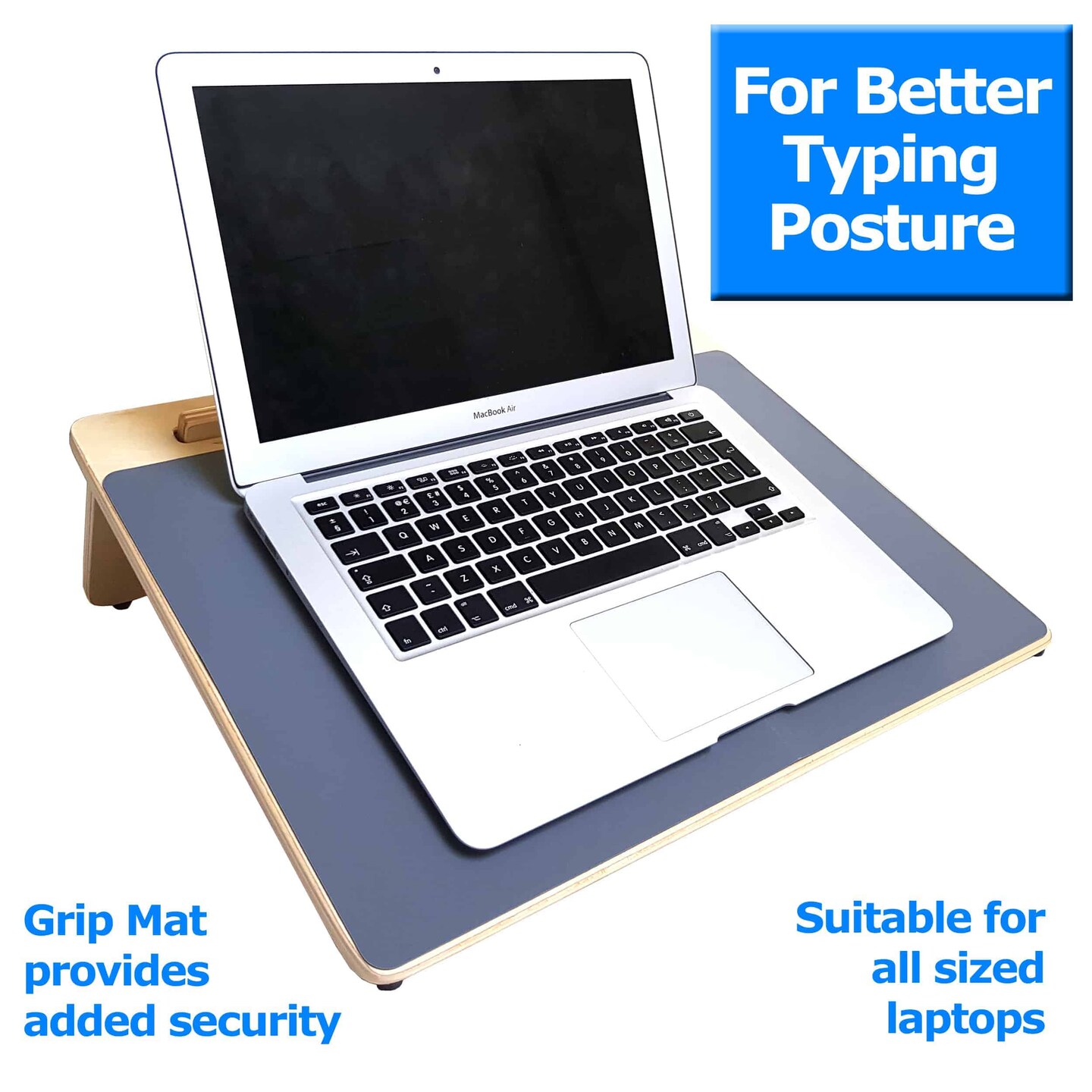 Zieler® Large (A3) Wooden Ergonomic Writing Slope with Grip Mat