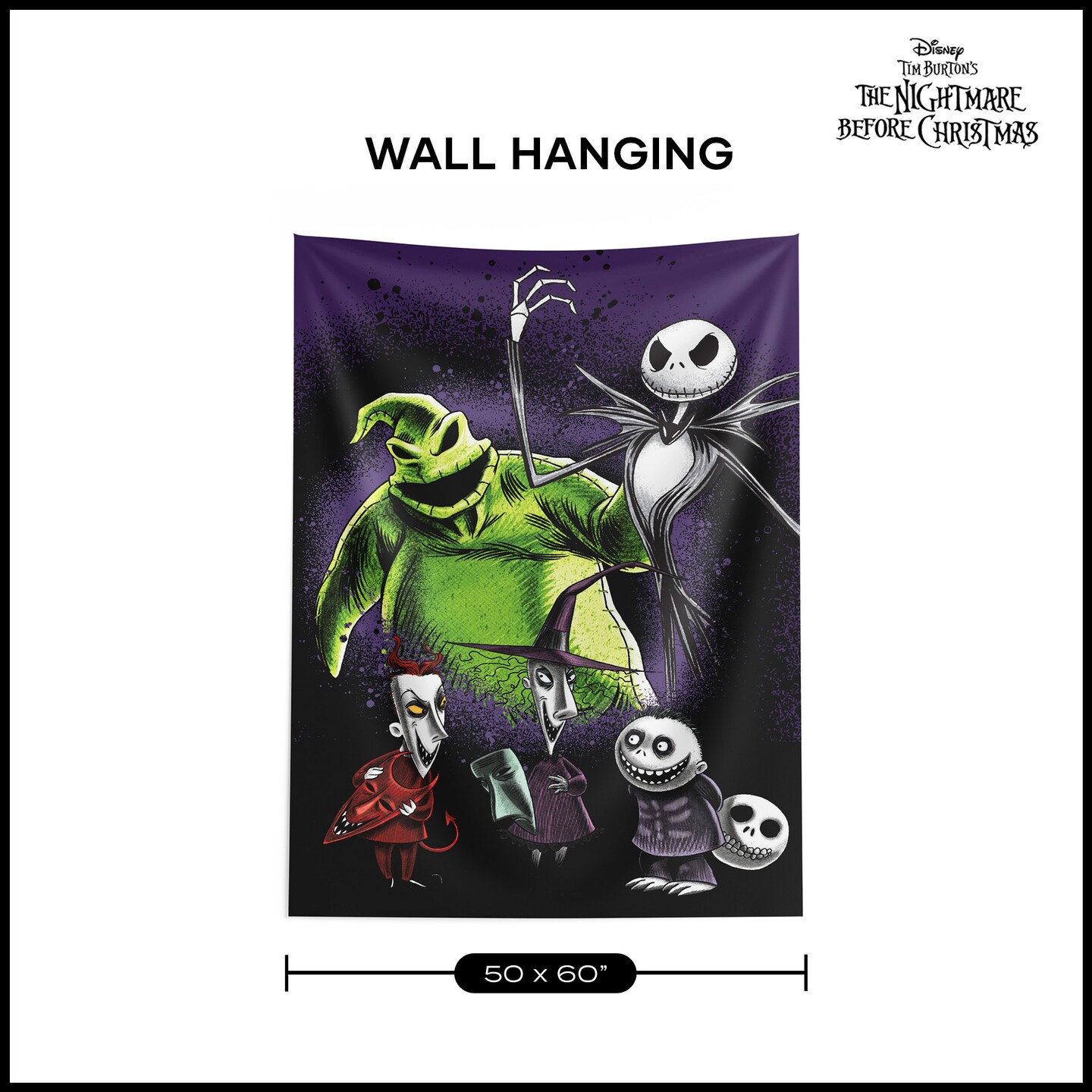 Disney The Nightmare Before Christmas Make You Scream Wall Hanging Tapestry 40X57 inches