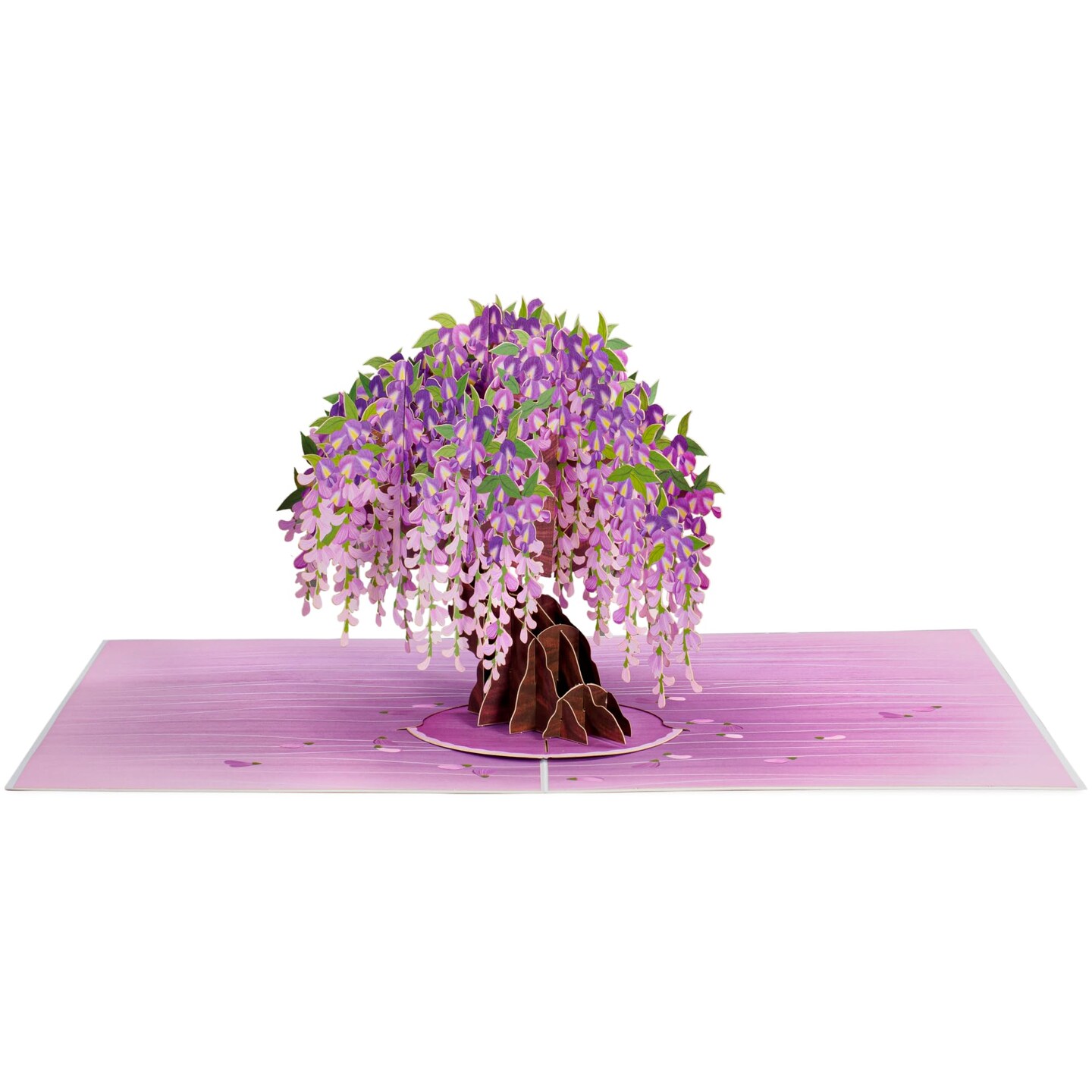 Paper Love 3D Wisteria Tree Pop Up Card, with Detachable Popup Keepsake, Gift For Birthday, Mothers Day, Get Well, Thank You, All Occasion or Just Because - Oversized 10&#x22; x 7&#x22; Cards - Includes Envelope And Note