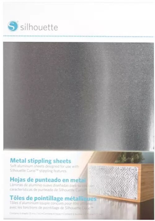Silhouette Metal Stippling Sheets 5"x7" 6 Aluminum Sheets for Curio METAL-STIP
