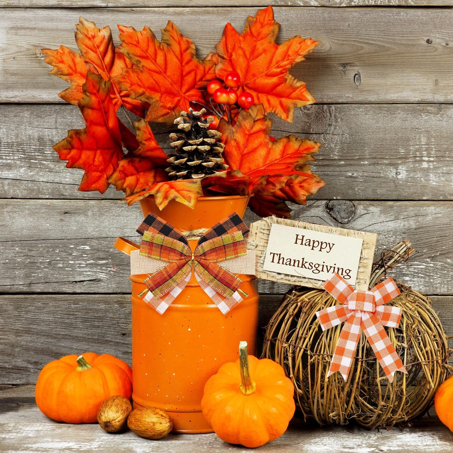 Whaline 10 Rolls 50 Yards Plaid Burlap Ribbon Rolls 1 Inch Fall Wrapping Ribbon Thanksgiving Ribbon Autumn Decorative Ribbon for Autumn Harvest Thanksgiving Wreath Decoration