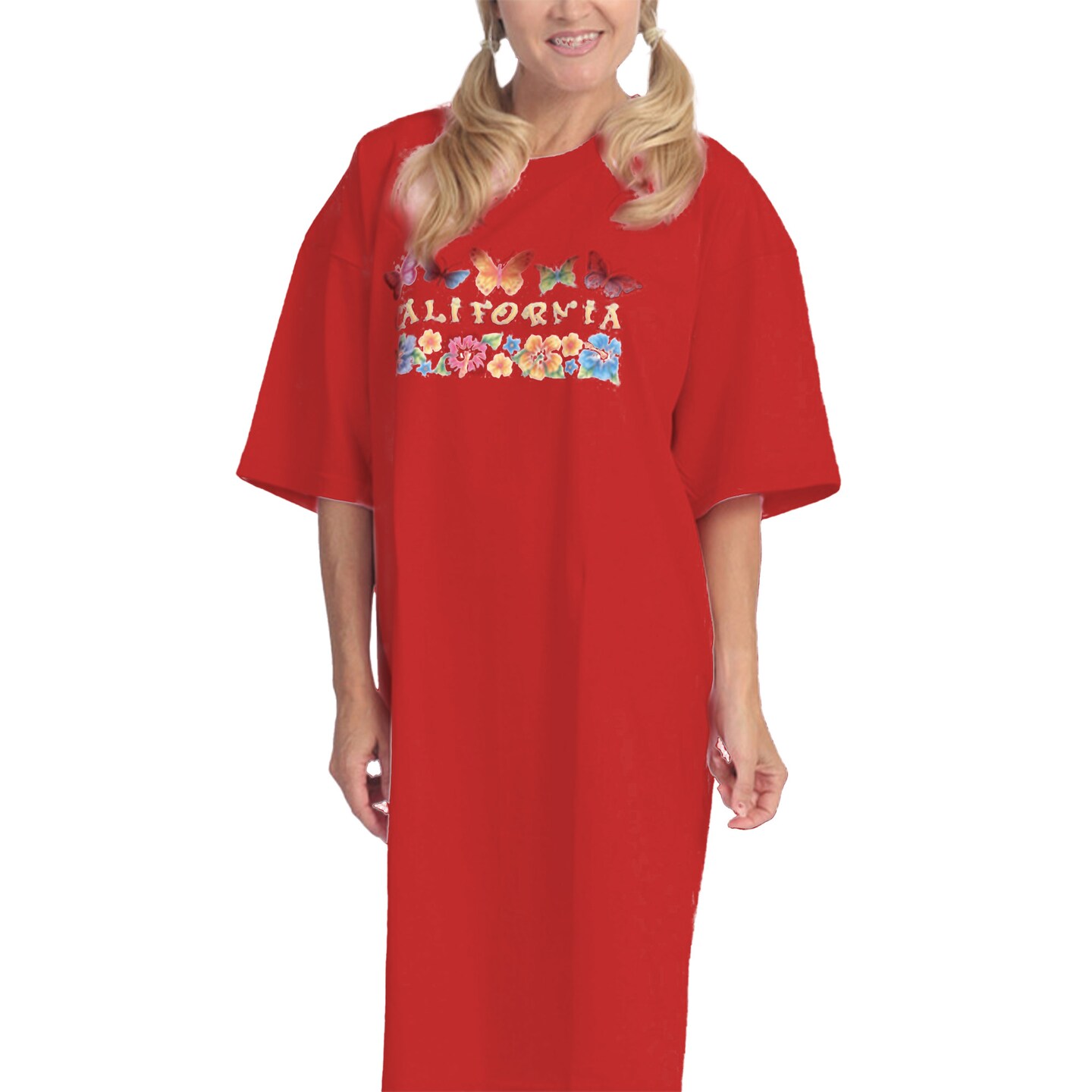 Women&#x27;s Crewneck 3/4 Sleeve Dress Tee