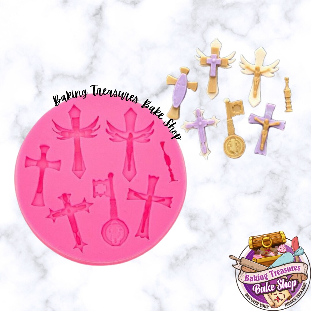 Assorted Crosses  Silicone Mold