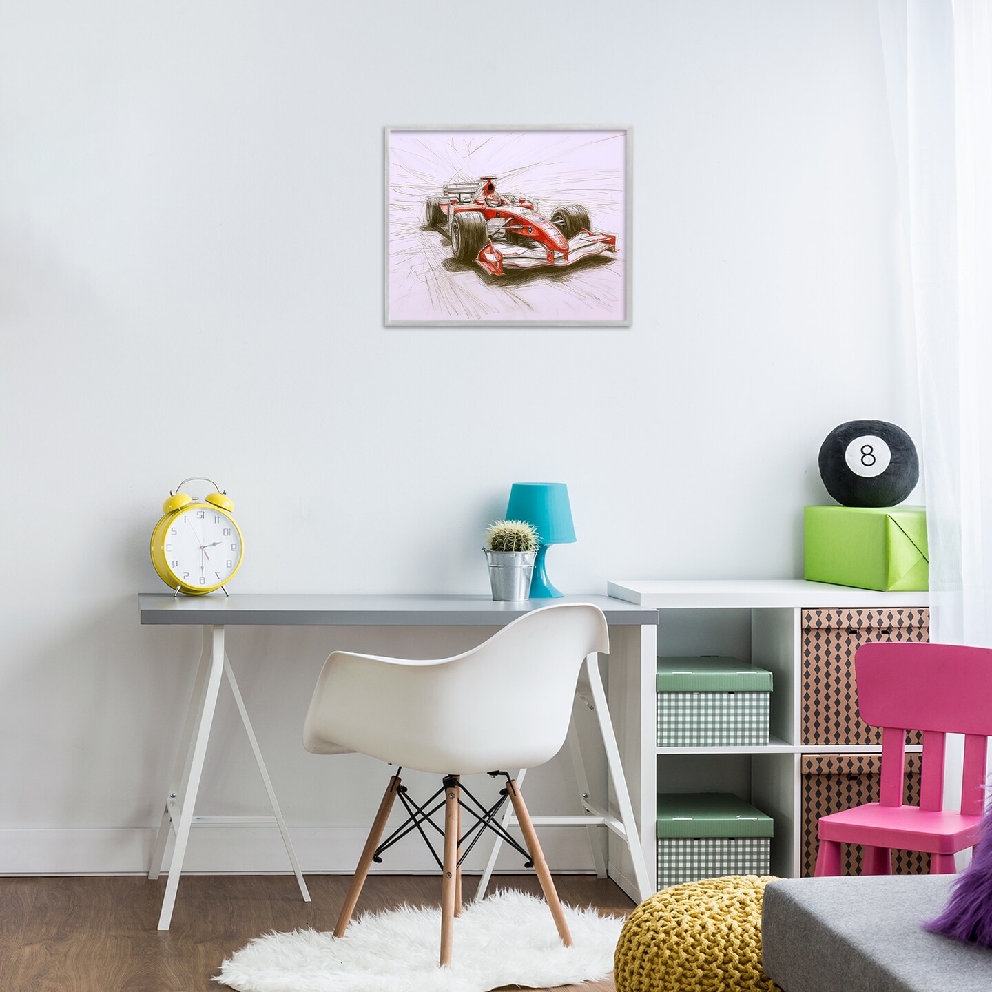 Stupell Industries Sketched Race Car Concept Framed Giclee, design by Steve Hunziker