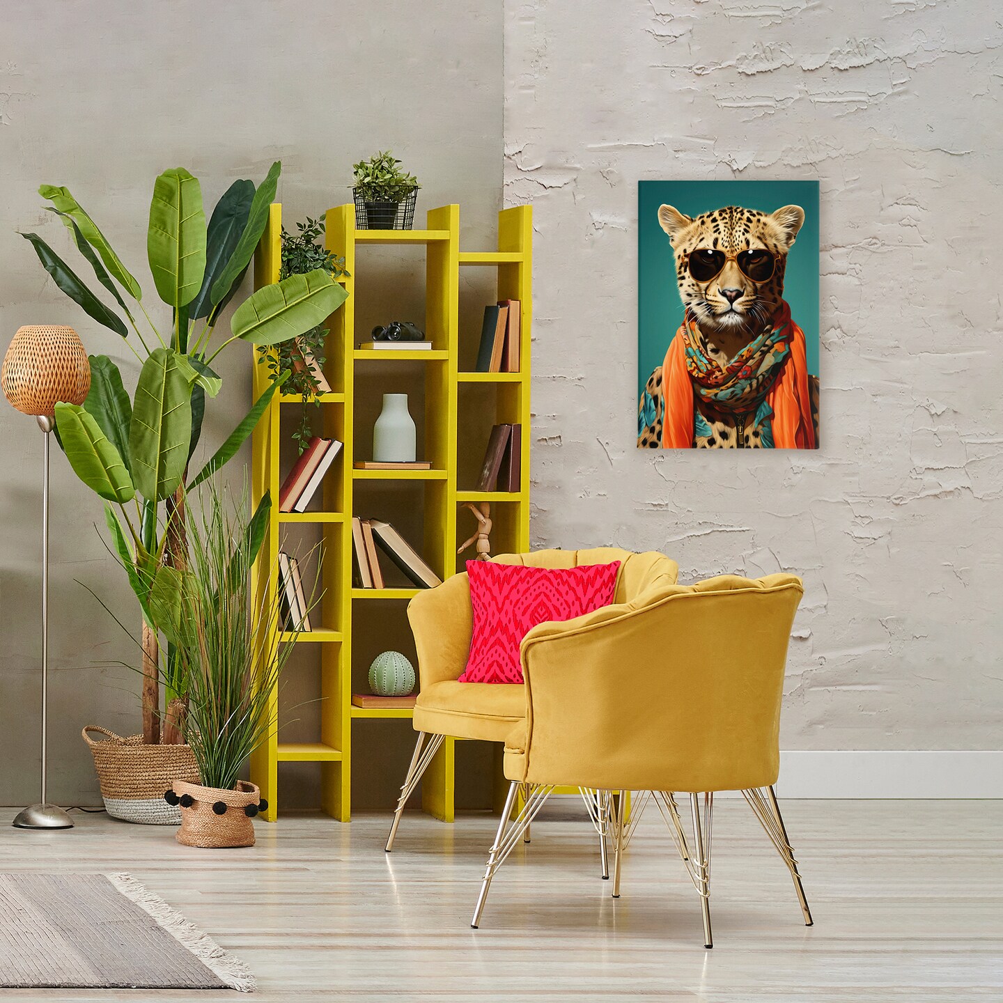 Stupell Industries Safari Glamour Leopard Canvas, design by Andrea Haase