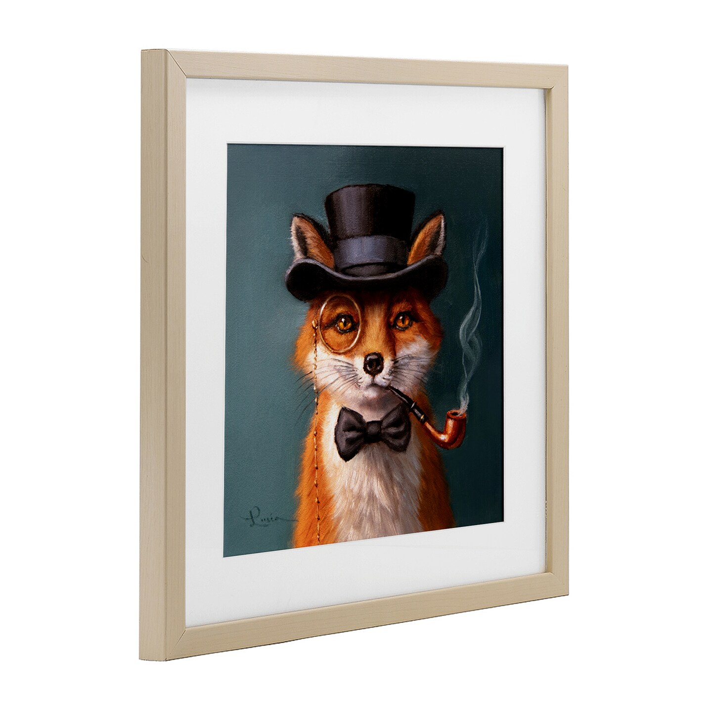 Stupell Industries Charming Dapper Fox Framed Print Under Glass, design by Lucia Heffernan