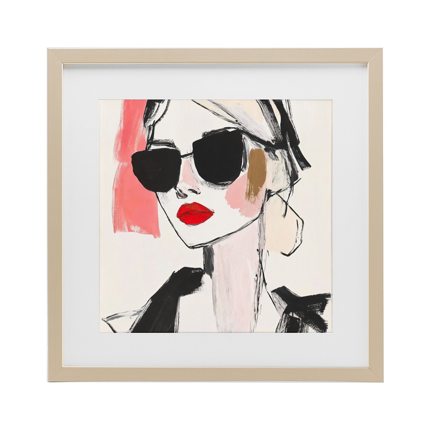 Stupell Industries Sassy Glamour Sketch Framed Print Under Glass, design by Andrea Haase