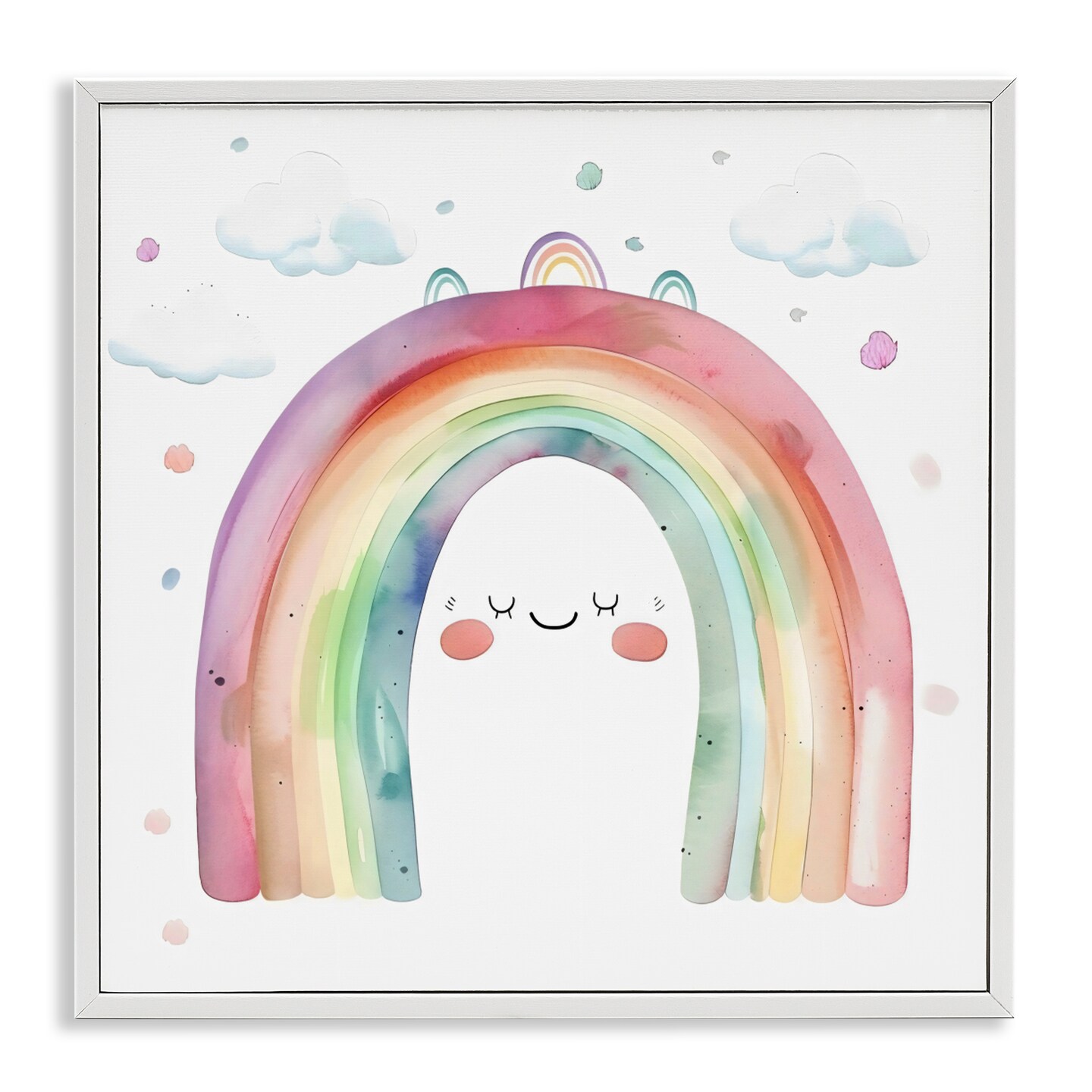 Stupell Industries Cute Smiling Rainbow Framed Giclee, design by Creative Studio