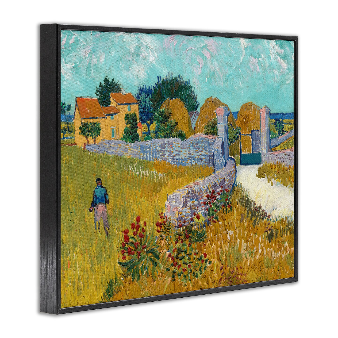 Stupell Industries Farmhouse In Provence Framed Giclee, design by Vincent Van Gogh