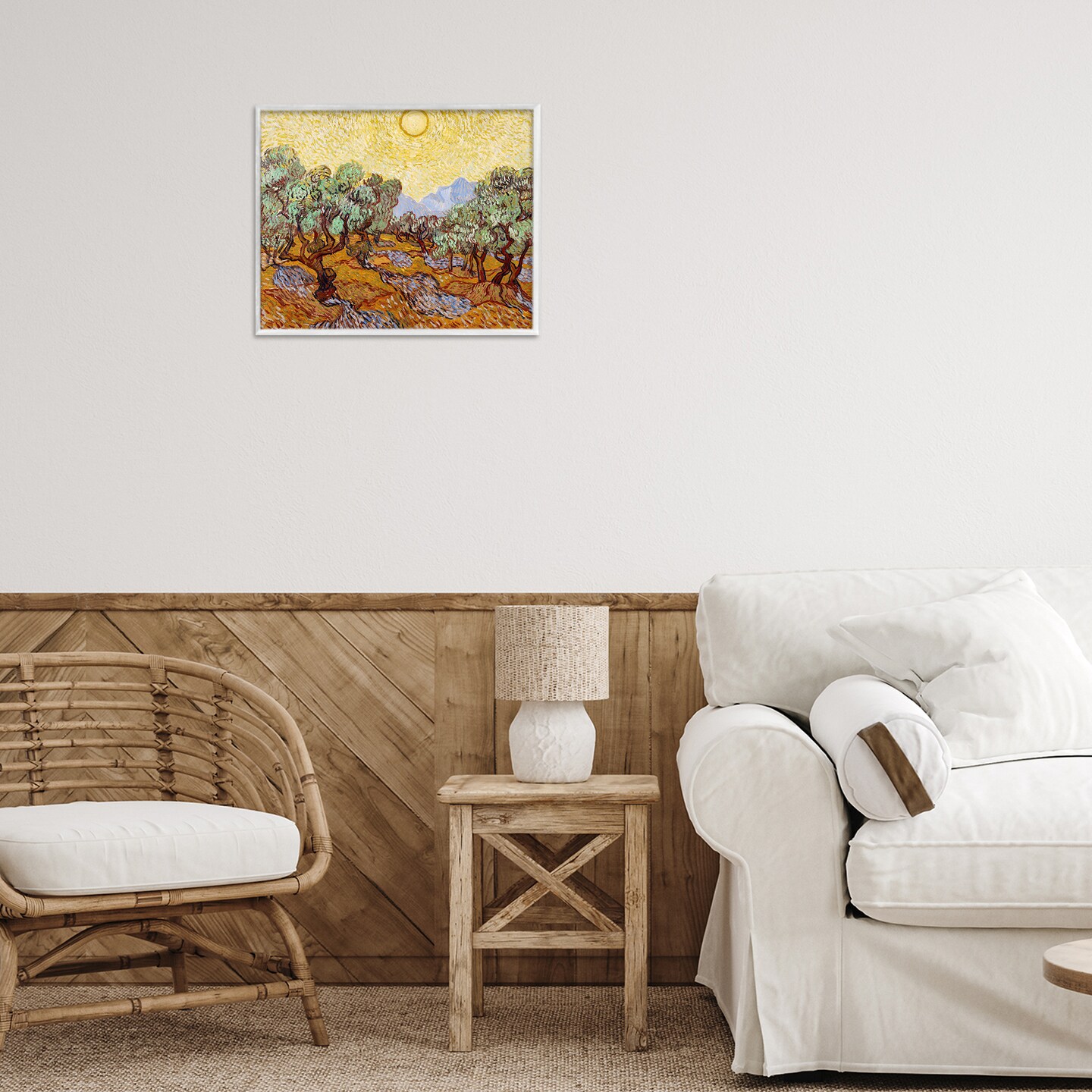 Stupell Industries Olive Trees Van Gogh Framed Giclee, design by Vincent Van Gogh