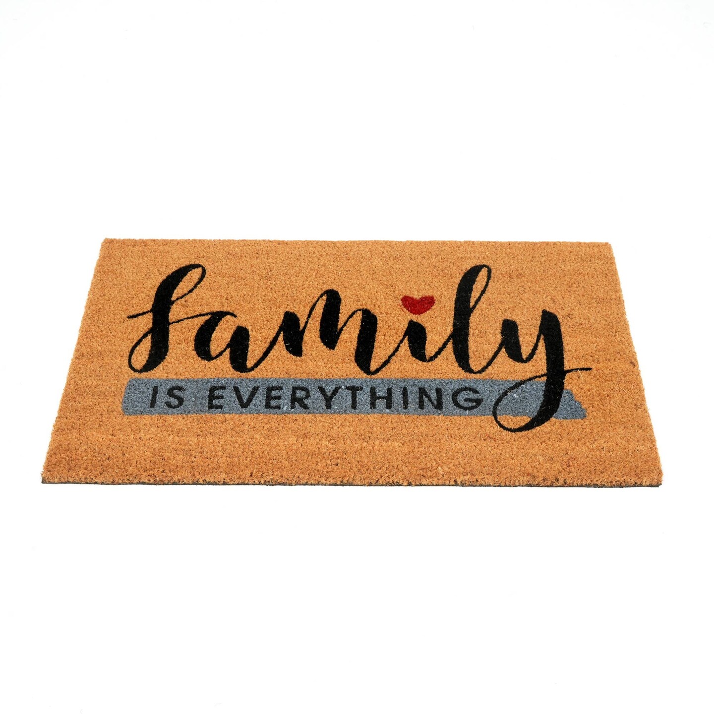 Natural Coir Door Mat with Non-Slip Backing, Indoor Outdoor Entry Doormat