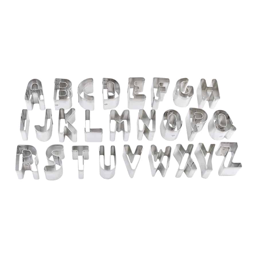 Mini Alphabet Cookie Cutters 26 PC Set