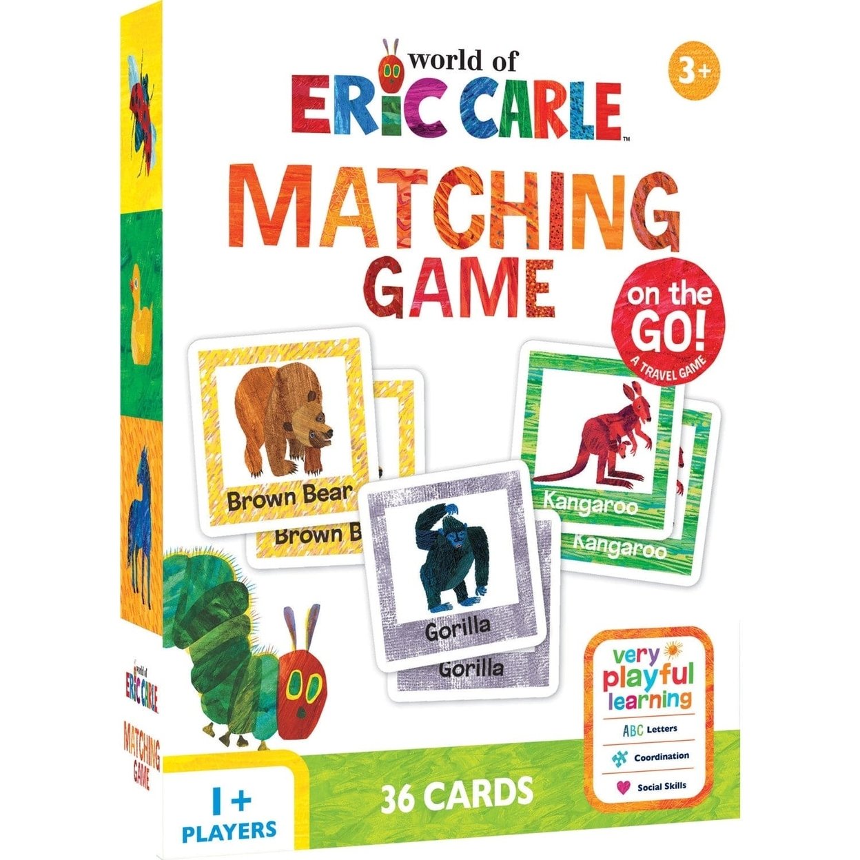 World Of Eric Carle Matching Game Travel Memory Game 18 Animal Pairs Ages 3+