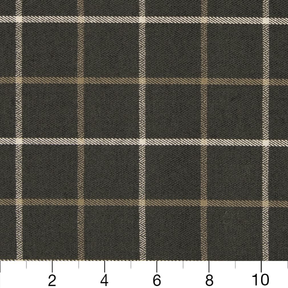Grey Plaid Woven Pattern Upholstery Fabric by The Yard - SKU: Maxwell Charcoal