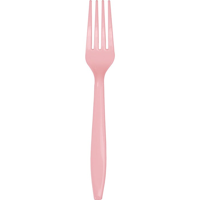 Classic Pink Plastic Forks (24/Pkg)