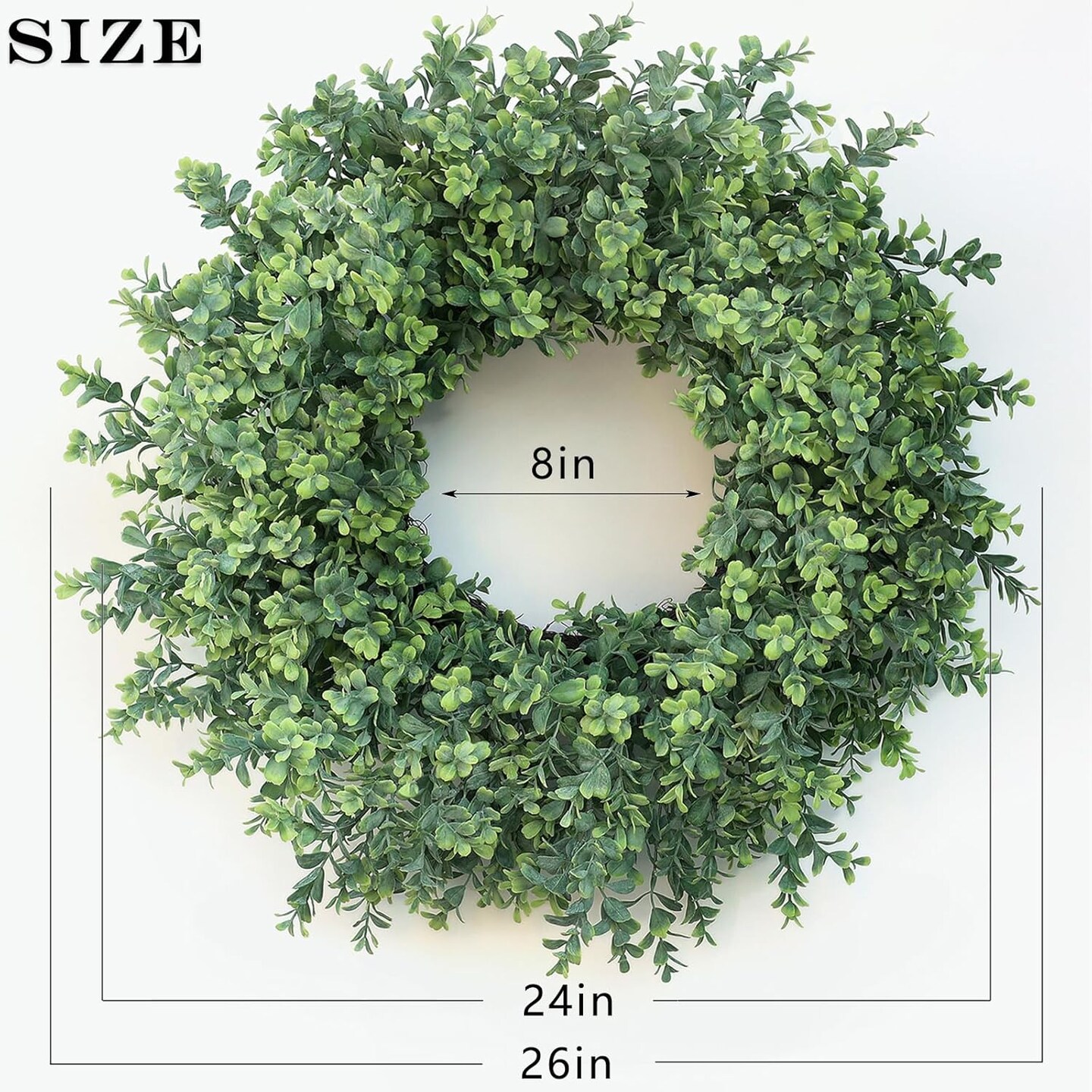 26&#x27;&#x27; Large Boxwood Wreath (Green)