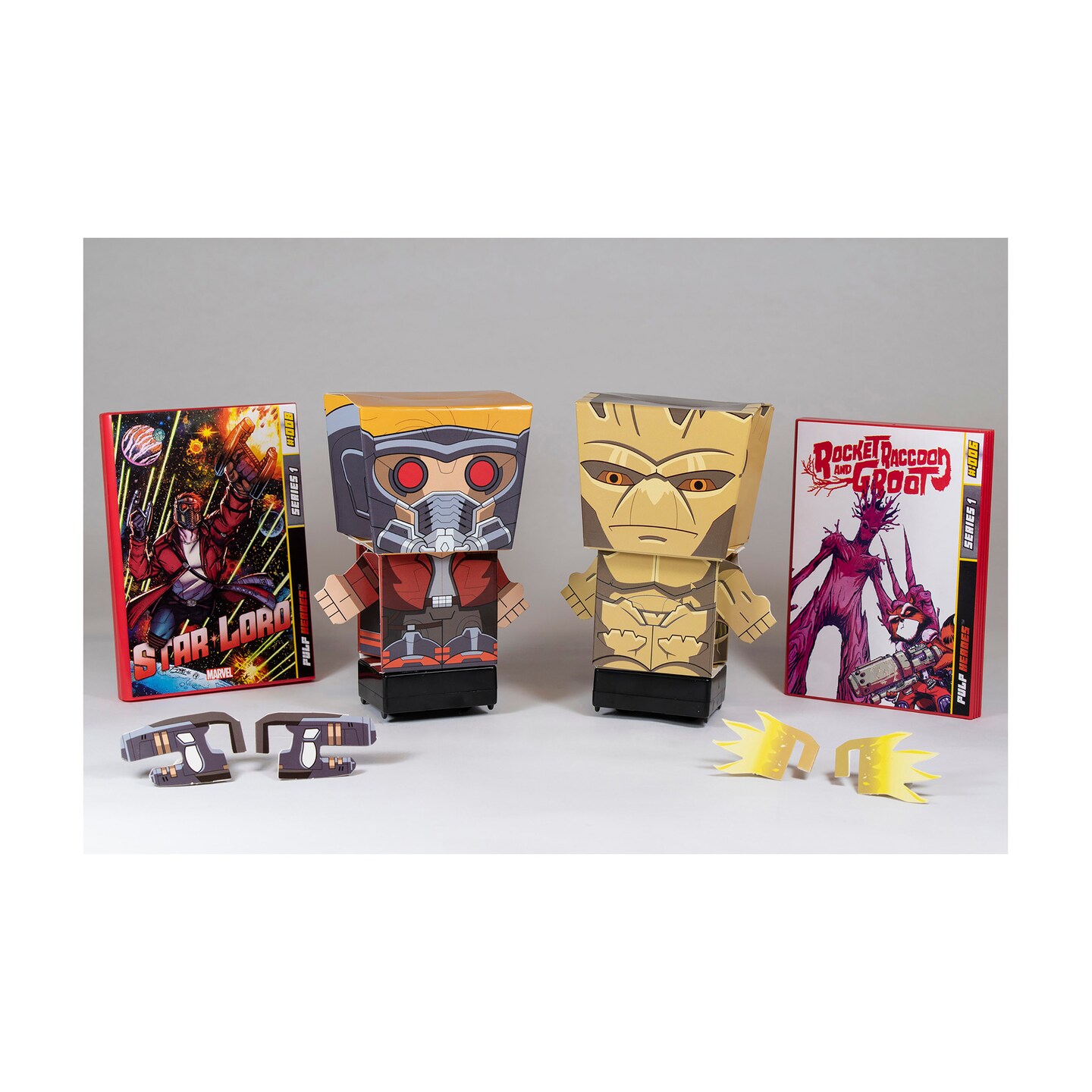 Pulp Heroes Snap Bots Pull Back Marvel 3D Figure 2Pack, StarLord