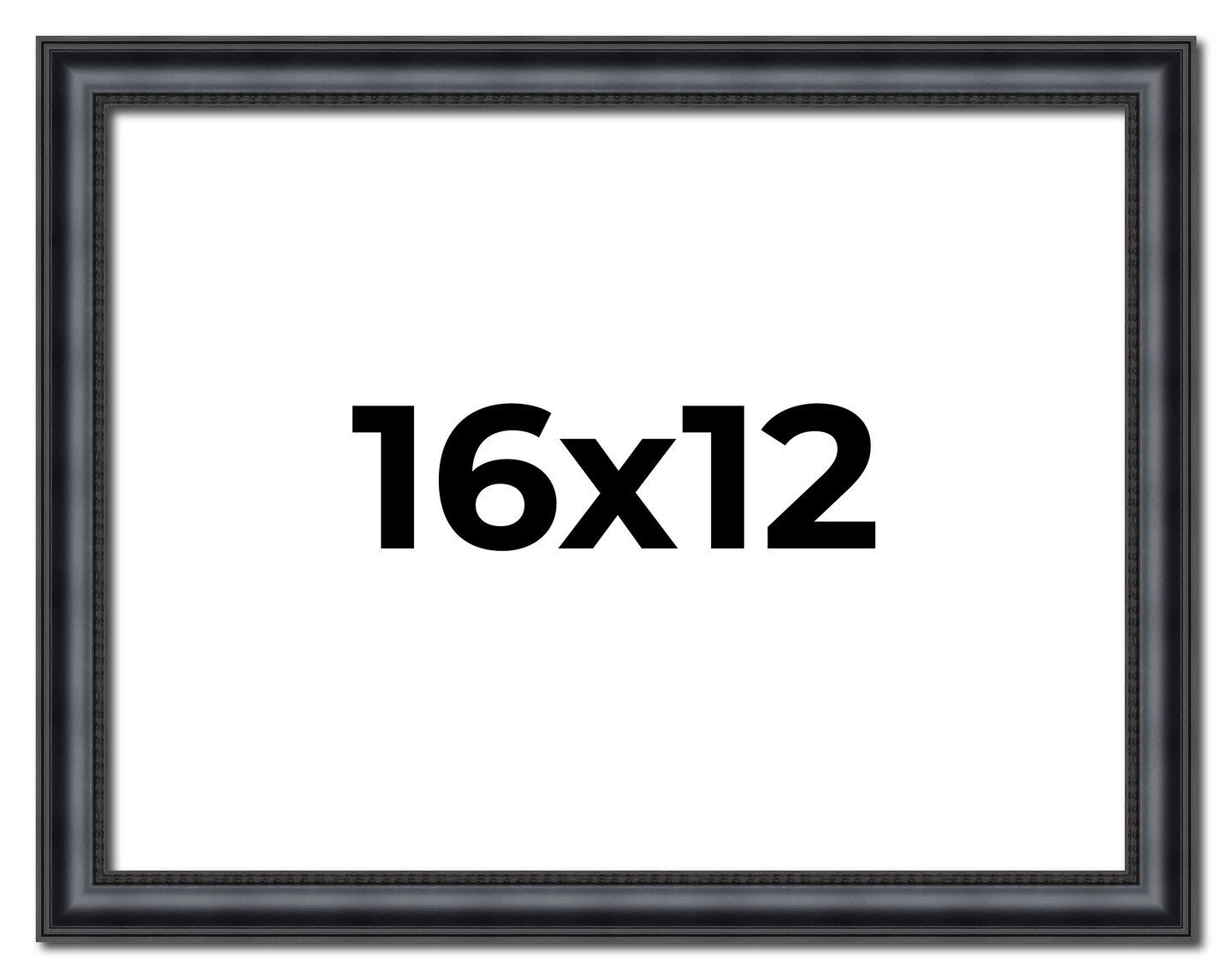 Linear Black Picture Frame - UV Acrylic, Backing Board, Hanging