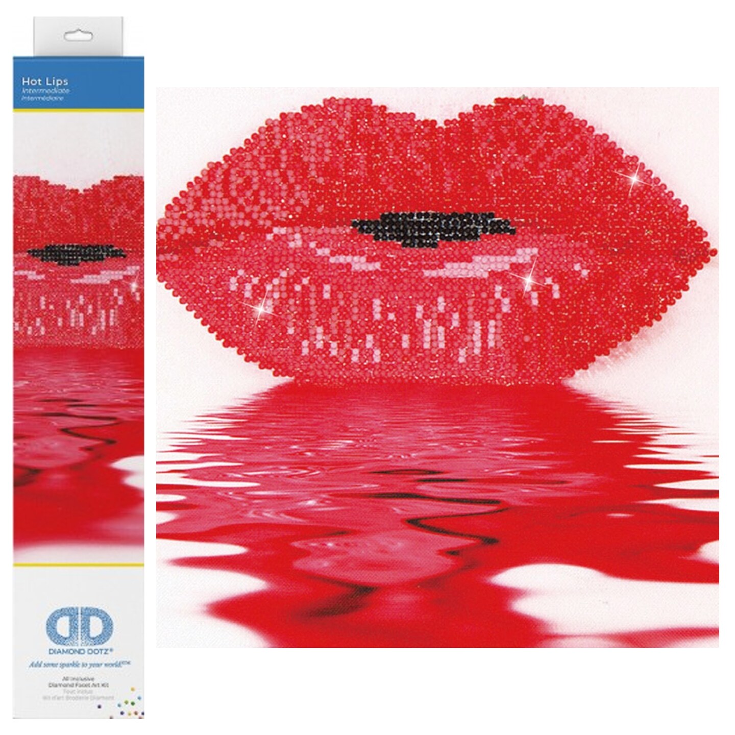 Diamond Dotz Hot Lips Diamond Painting Kits for Adults - Diamond Art Kits a Relaxing Creative Craft Kit with Dotz Gems 11.8x11.8
