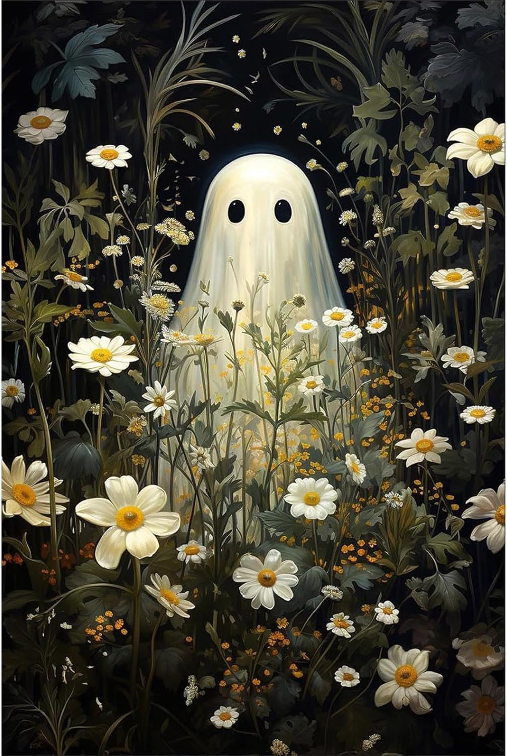 Ghost Diamond Art Painting Kits for Adults,5D DIY Halloween Diamond Art