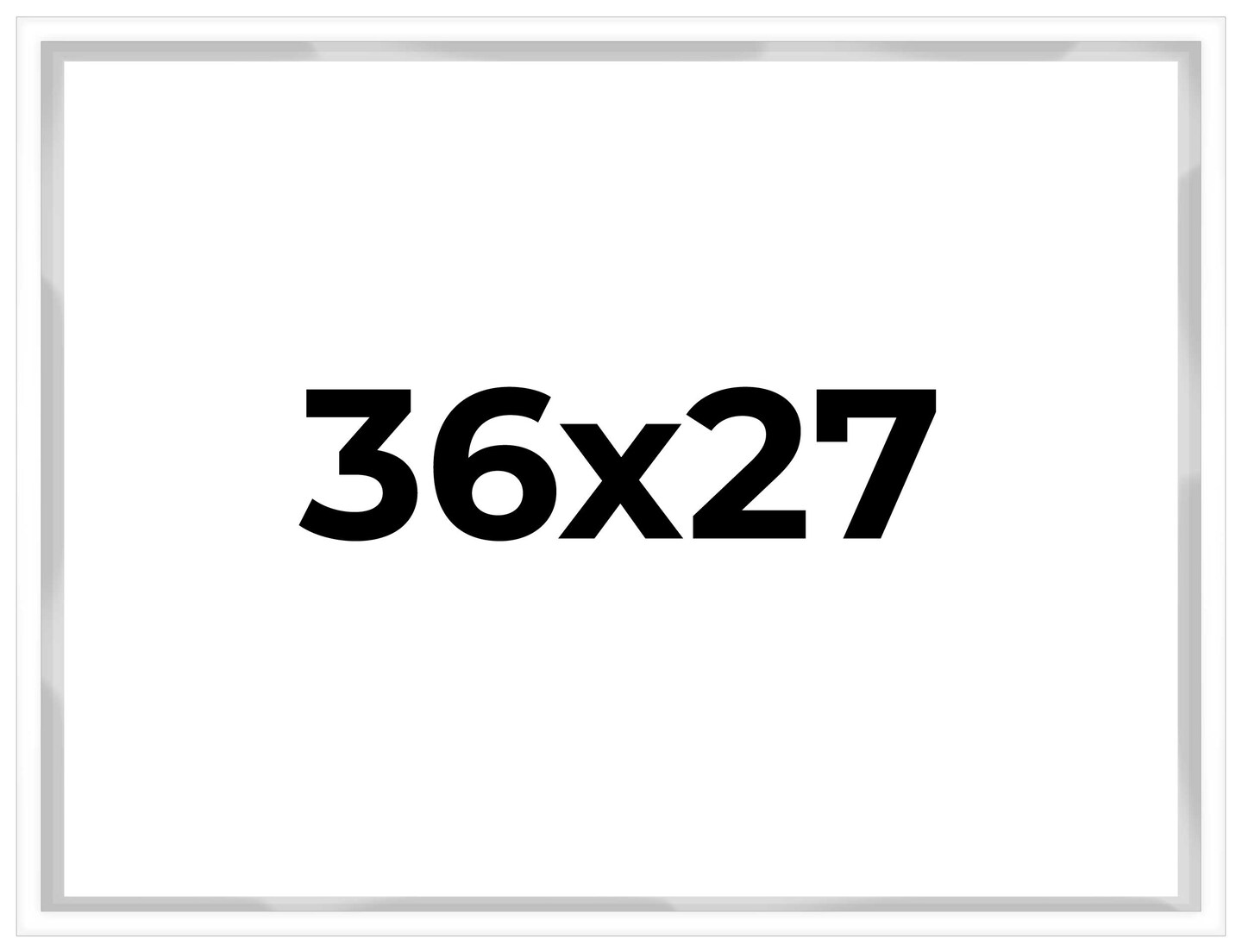 36x27 Shadow Box 3/4" Depth White Picture Frame - UV Acrylic, Backing, Hanging Hardware