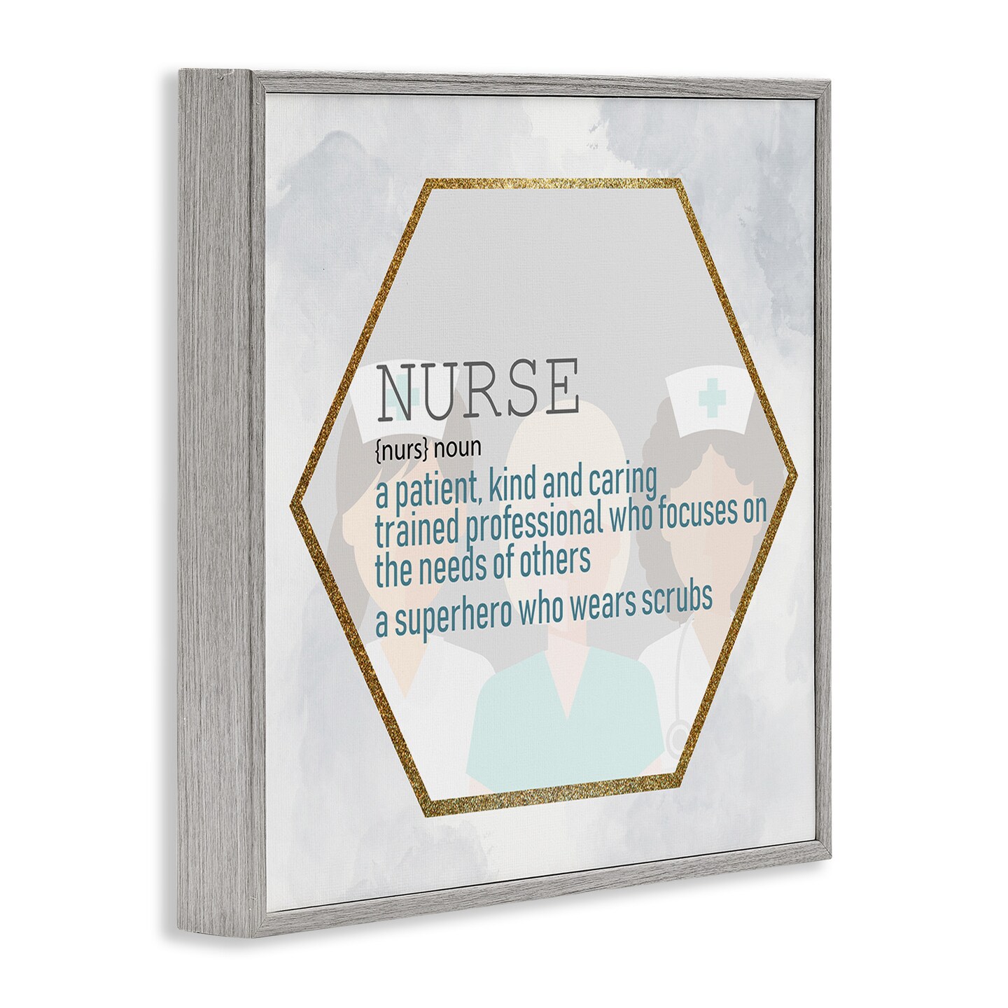 Stupell Industries Nurse Professional Definition Framed Giclee Art