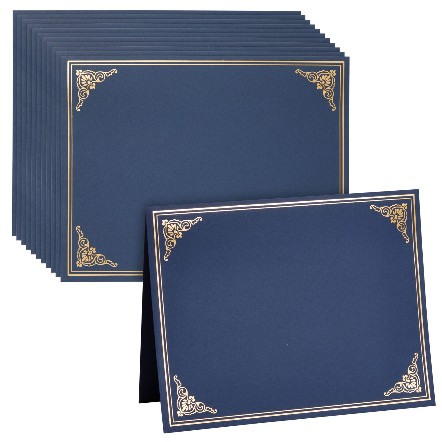 12-Pack Award Certificate Holders - Bulk Certificate Holders for Graduation, Diploma, Employee Appreciation, Certifications (fits 8.5x11)
