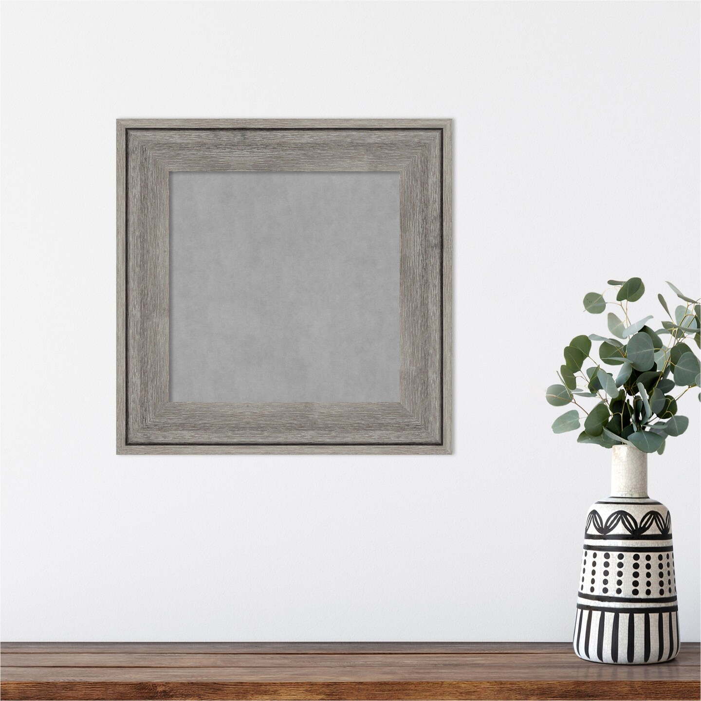Regis Barnwood Grey Wood Framed Magnetic Board