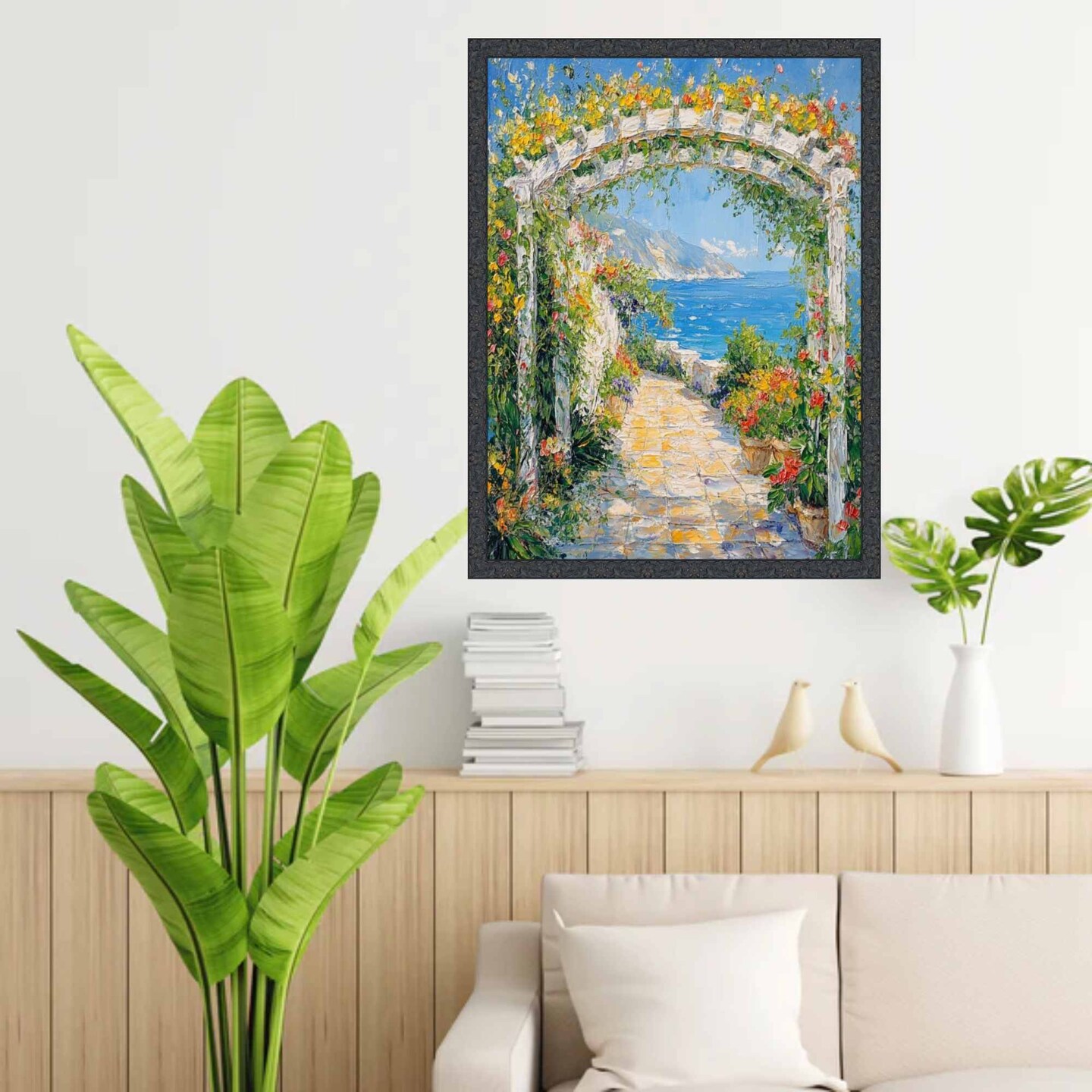 Slim Black Ash Floral Picture Frame 13x19 frame