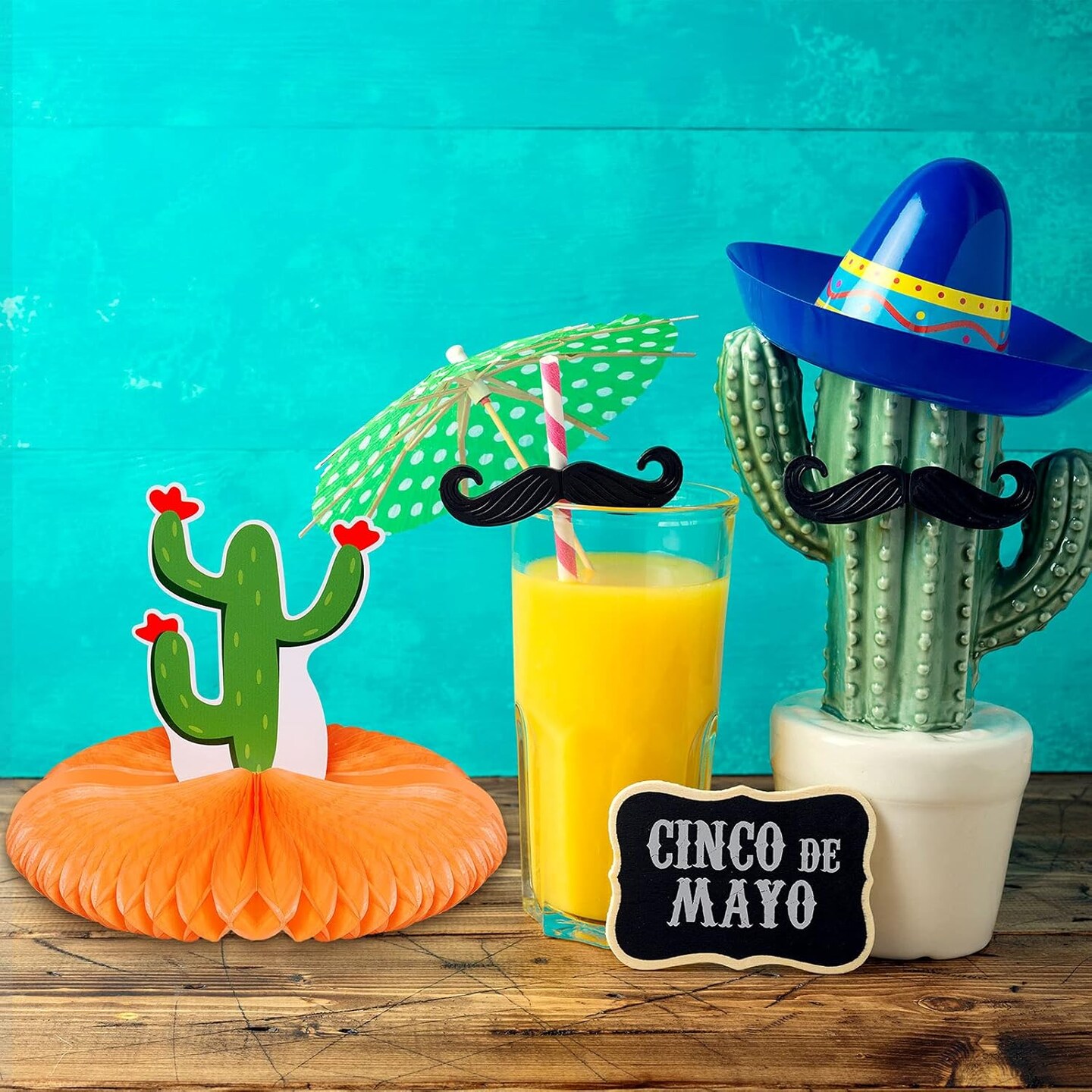 9 Pieces Fiesta Party Decorations Mexican Party Table Decor 8&#x27;&#x27; fiesta Honeycomb Mexican Table Centerpieces Cinco De Mayo Decorations for Taco Day of The Dead Decor Supplies Favors
