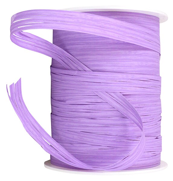 Synthetic Raffia Ribbon --- 3/8 in x 100 yards --- Lavender Color