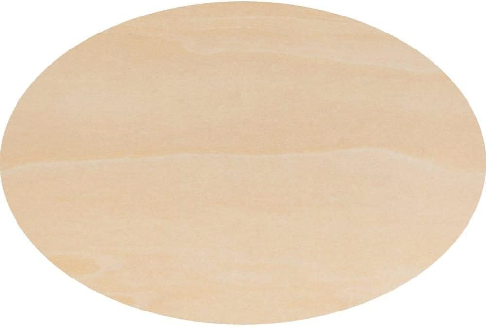 Unfinished Wood Oval Cutout Shape - Bag of 5, 10.5 x 6.5 Inch