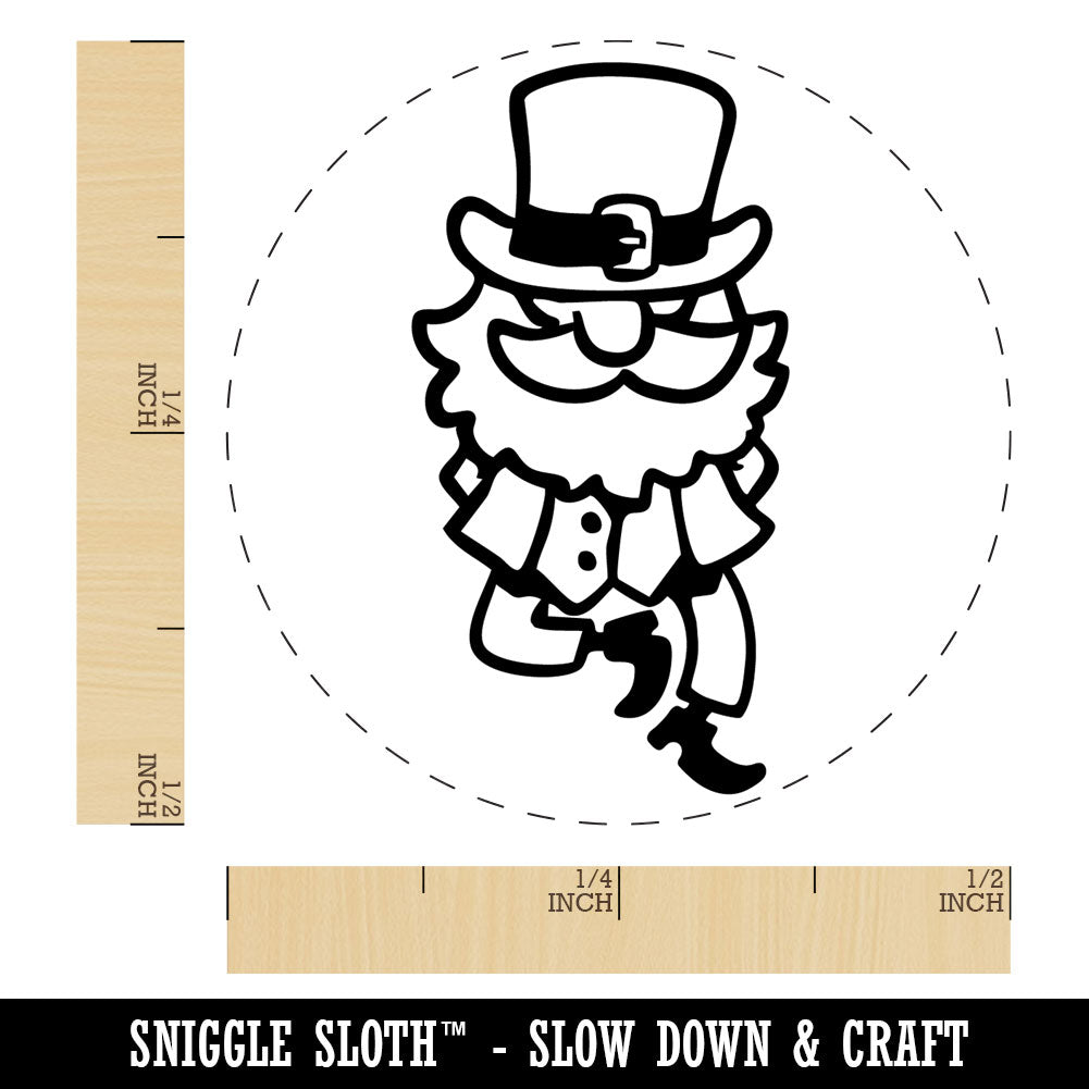 Dancing Leprechaun Irish Jig Saint Patricks Day Rubber Stamp for Stamping Crafting Planners