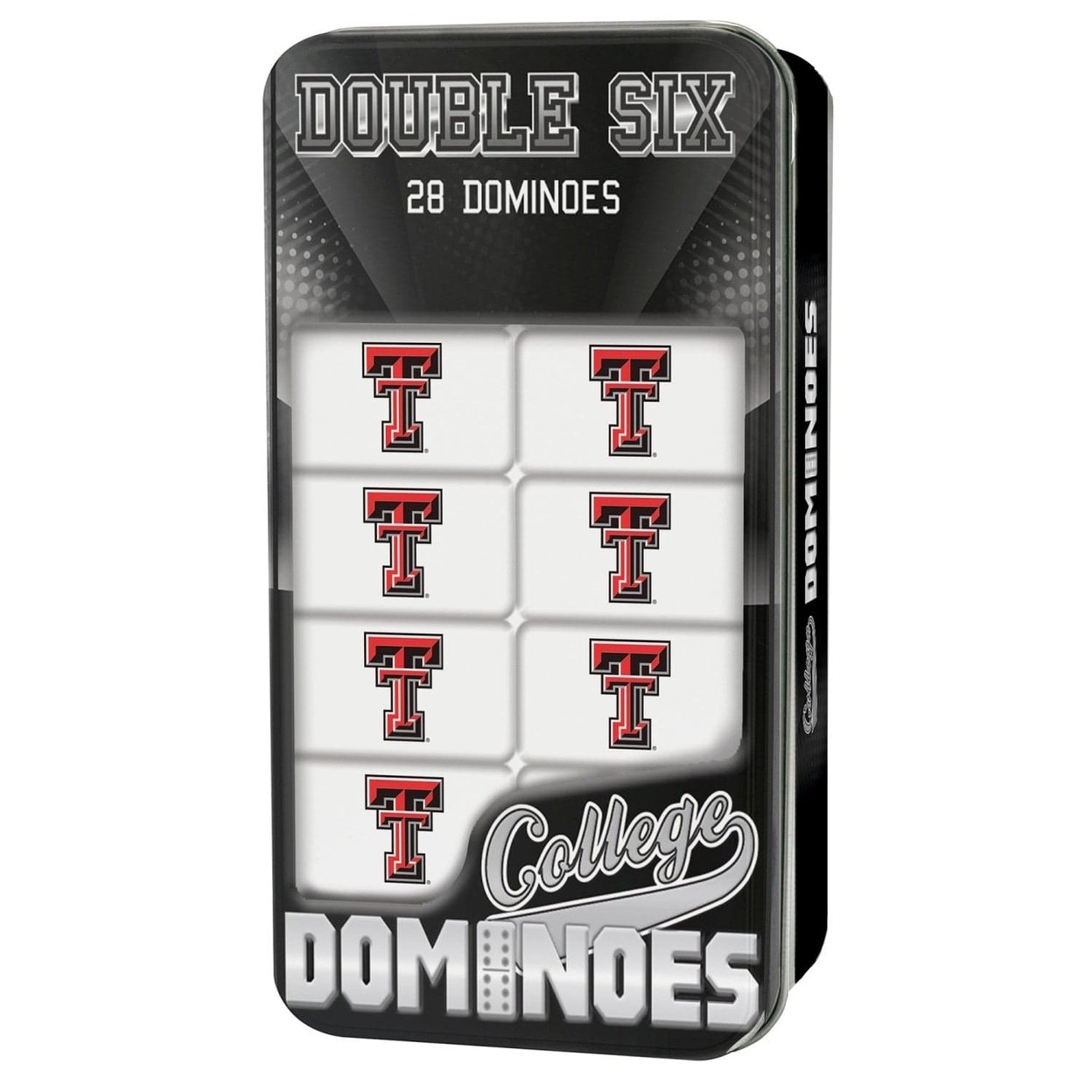 Texas Tech Red Raiders Dominoes Set Double-Sixes Collectible Tin Sports Game