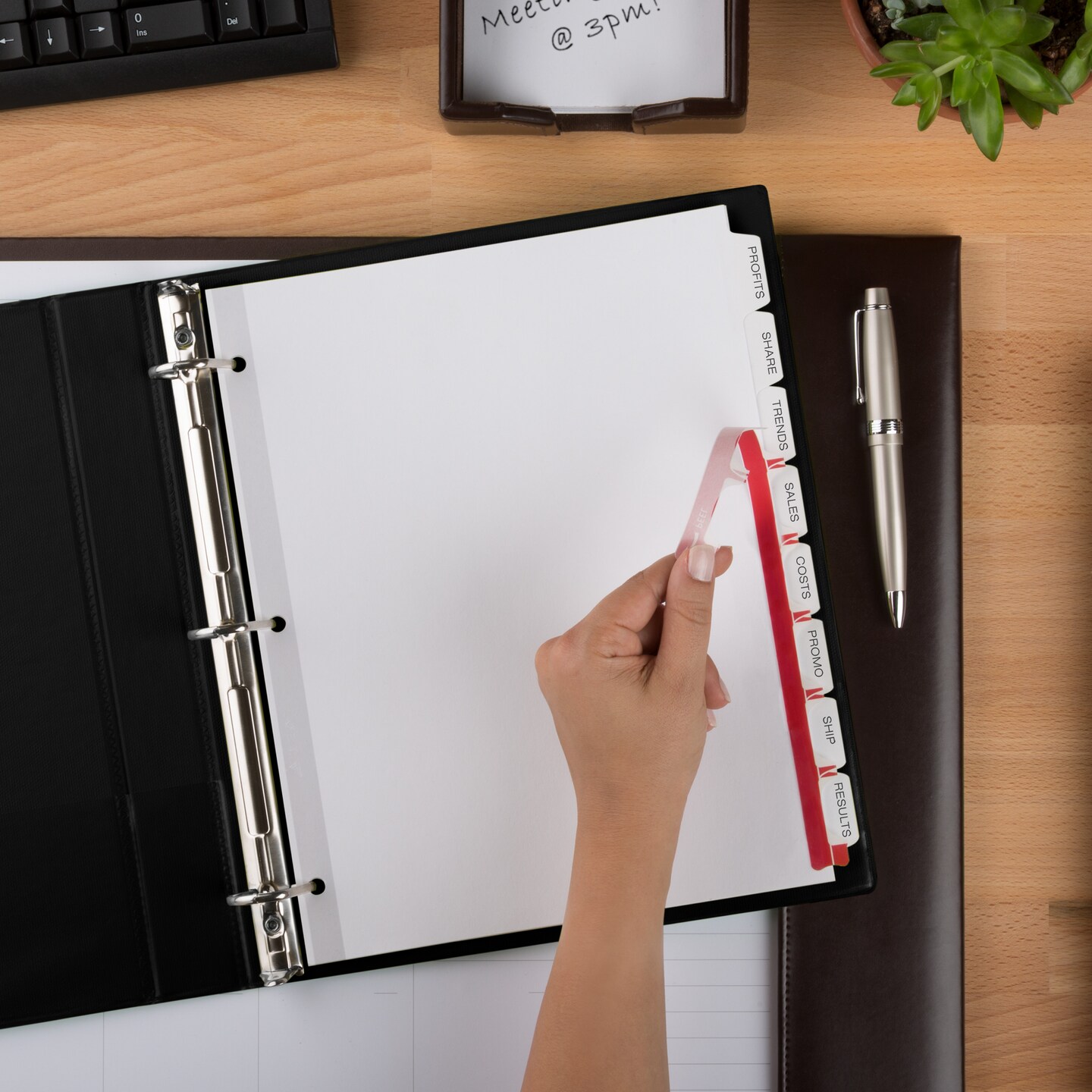 Avery 8 Tab Dividers for 3 Ring Binder, Easy Print & Apply Clear Label Strip, Index Maker Customizable White Tabs, 25 Sets (11447)