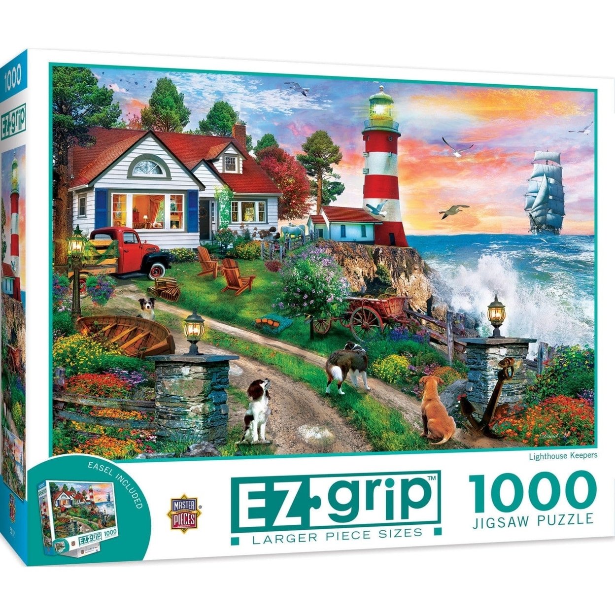 Ez Grip Lighthouse Keepers 1000 Piece Jigsaw Puzzle 34X23.5 Eco-Friendly