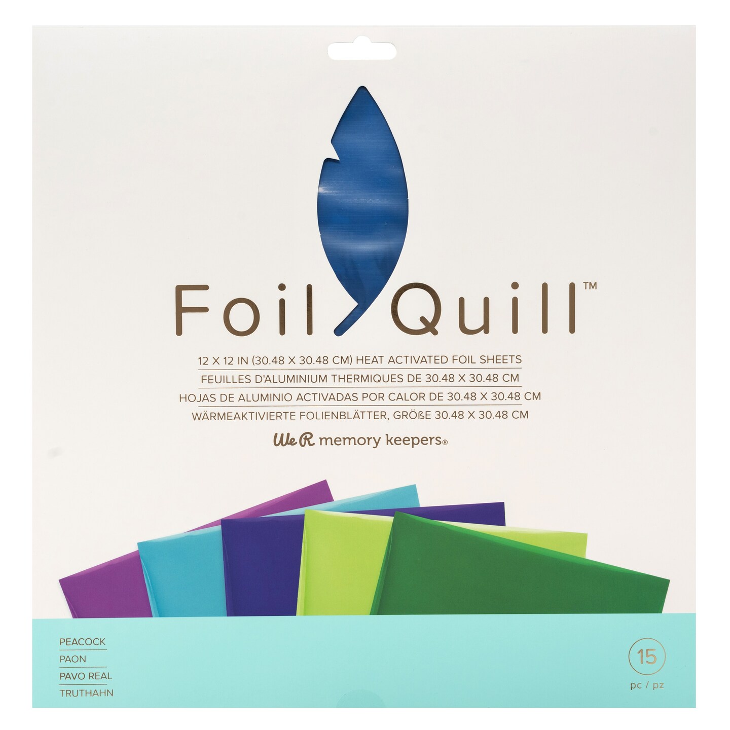 We R Foil Quill 12&#x22;X12&#x22; Foil Sheets 15/Pkg