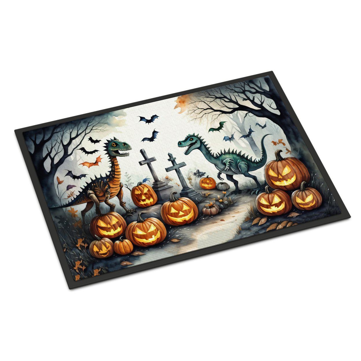 Dinosaurs Spooky Halloween Indoor Or Outdoor Mat 24X36
