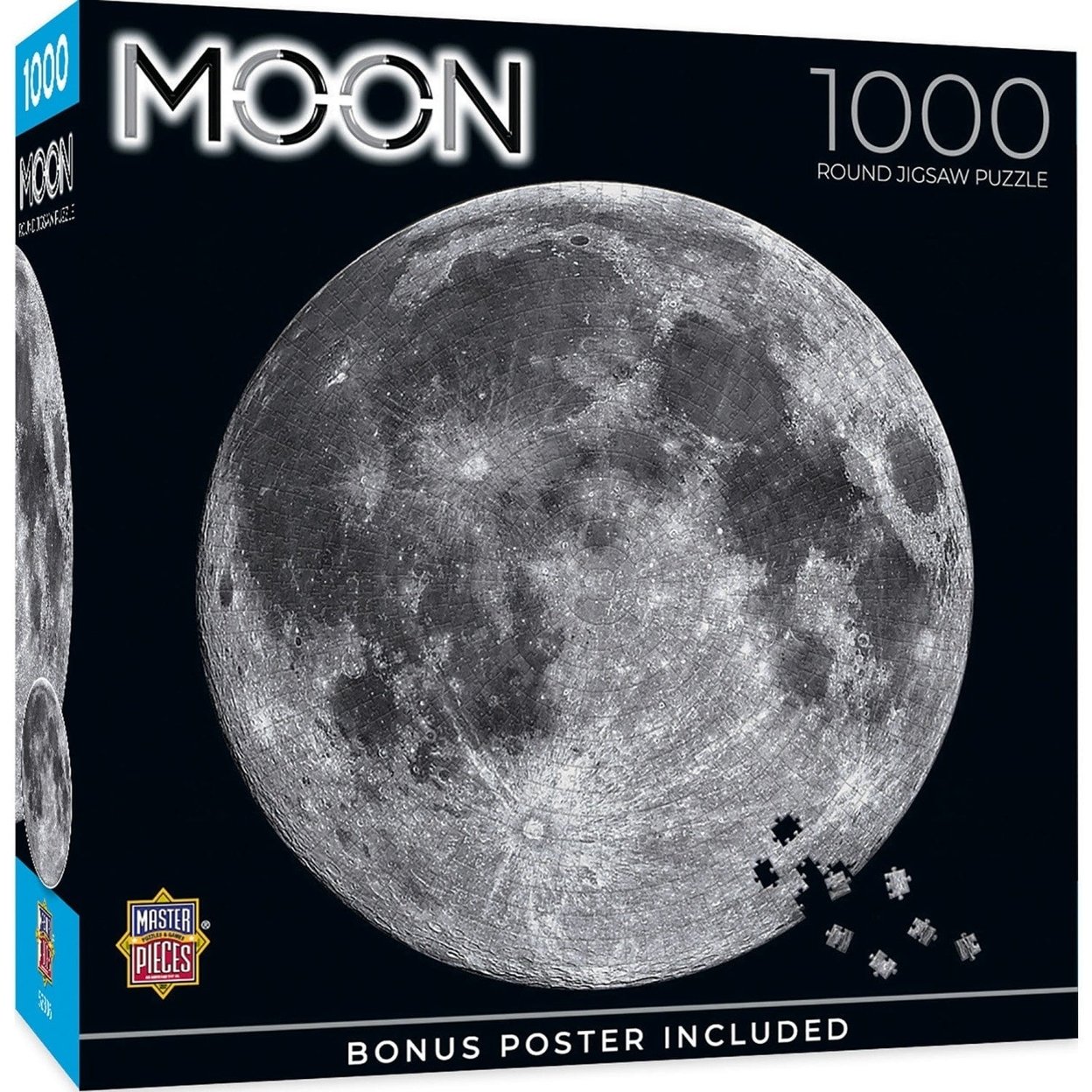 The Moon 1000 Piece Jigsaw Puzzle Round Night Sky Art Gift
