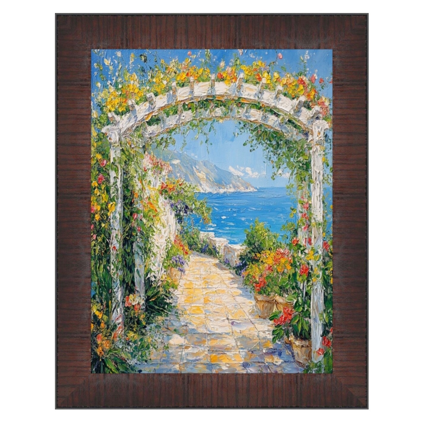Wood Grain Mahogany Ven Slope Picture Frame 13x19 frame