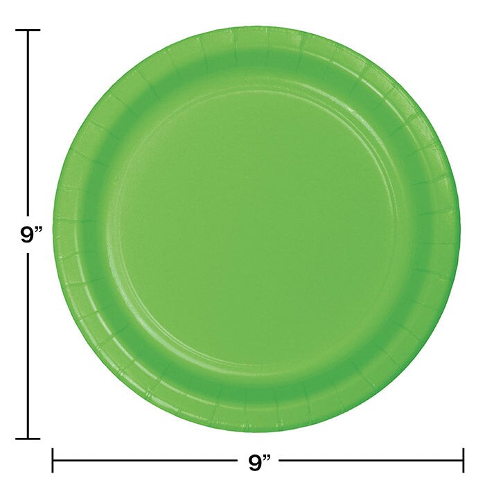 Fresh Lime Green Paper Plates (24/Pkg)