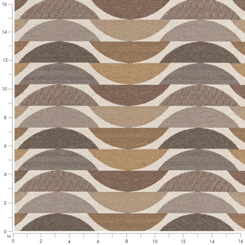 Natural Made in America Abstract Woven Pattern Upholstery Fabric by The Yard - SKU: Mayer Driftwood